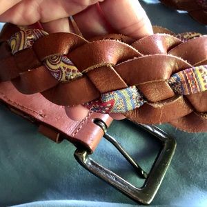 Robert Graham Italian Leather Weaved Belt sz 9